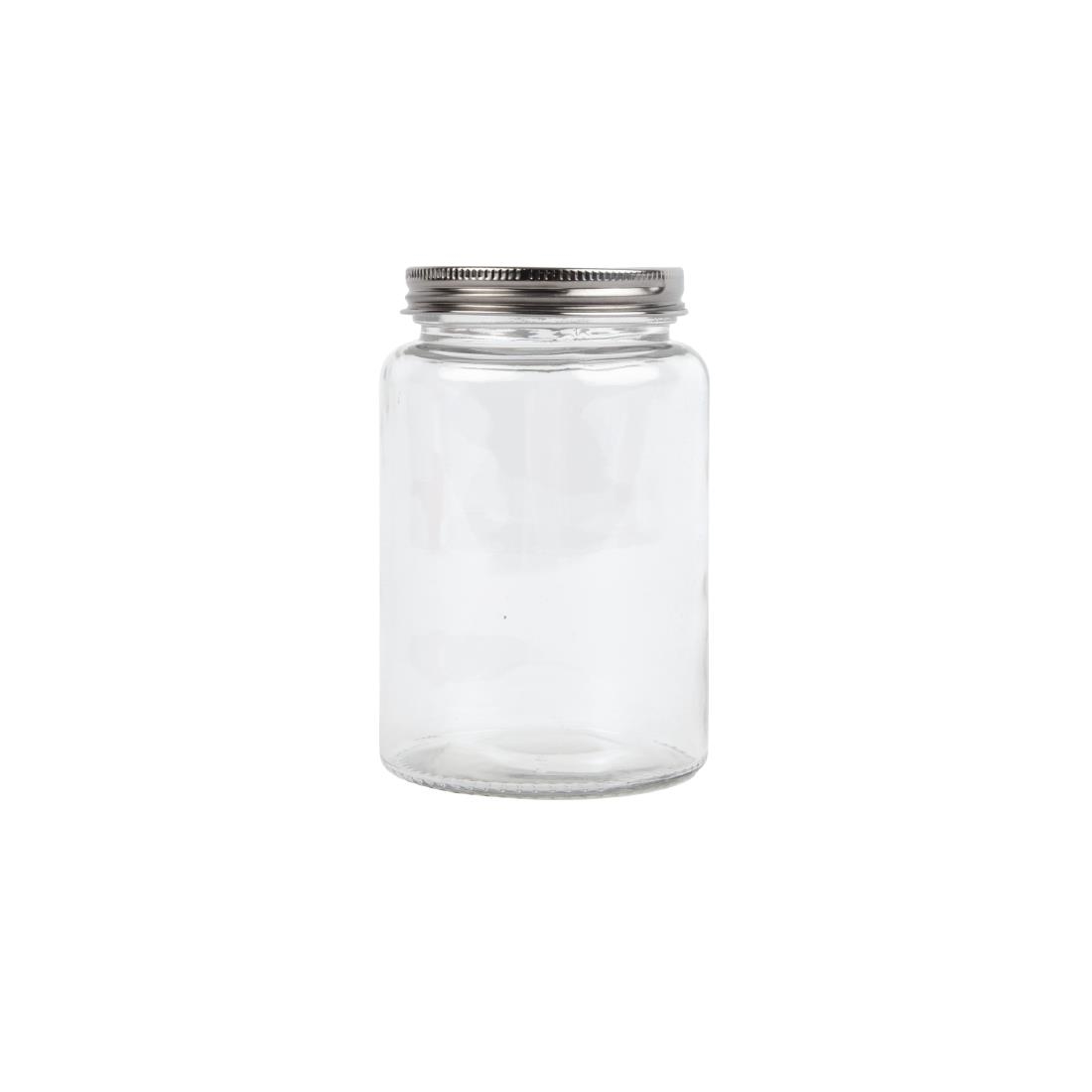 Bocaux à conserves en verre avec couvercle à visser Vogue 550ml (lot de 6) CP083