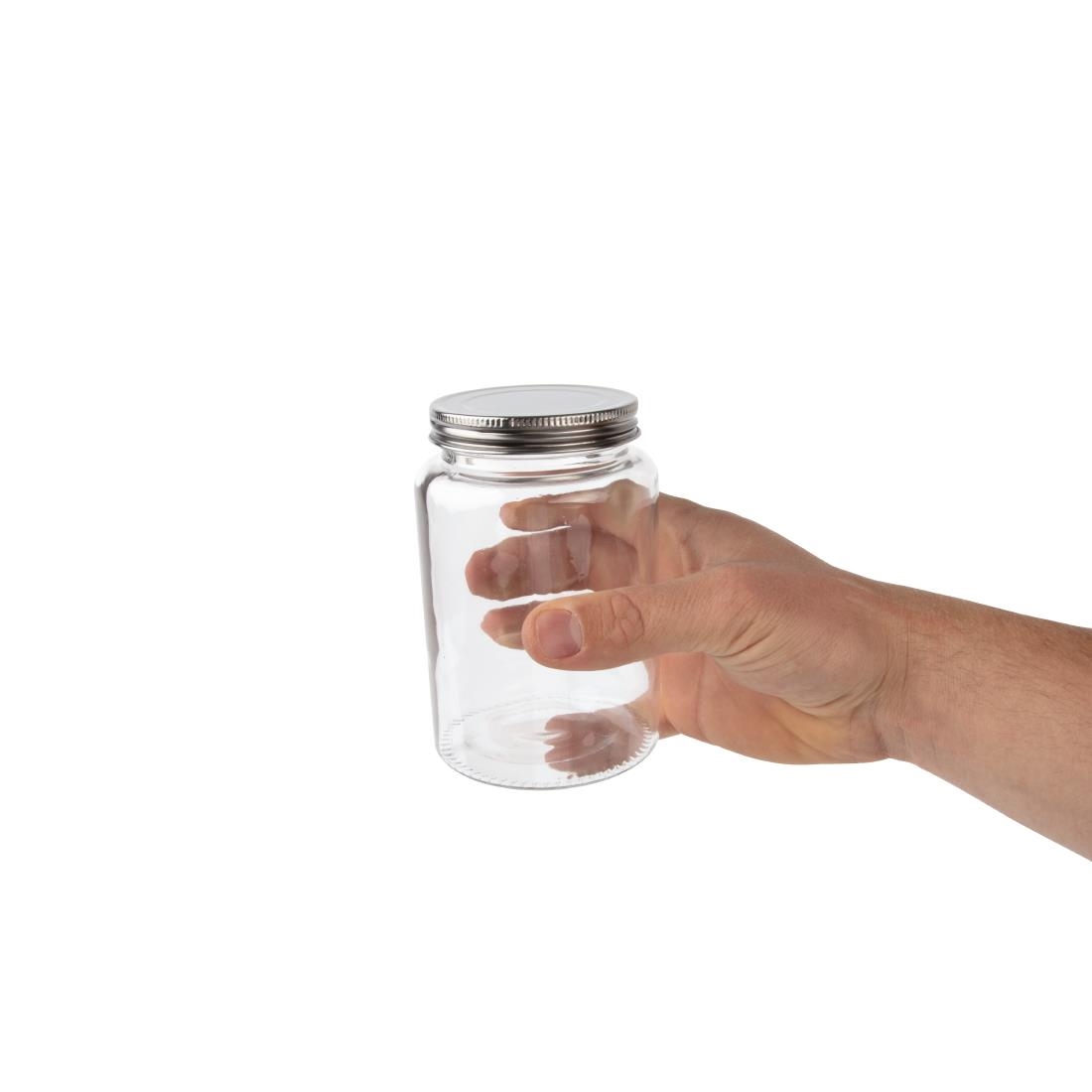 Bocaux à conserves en verre avec couvercle à visser Vogue 550ml (lot de 6) CP083