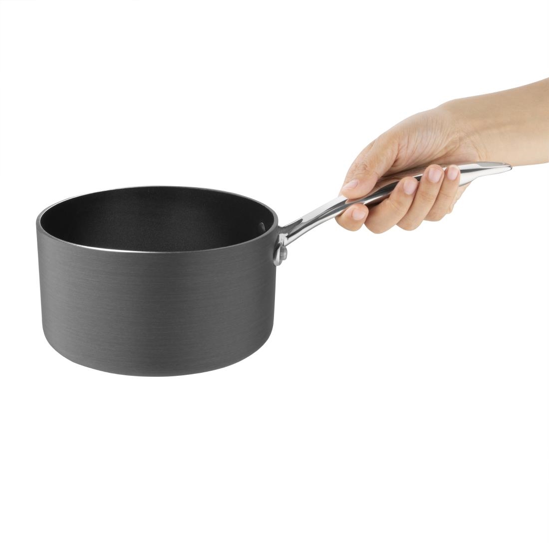 Casserole antiadhésive en aluminium anodisé Vogue 160mm CP762