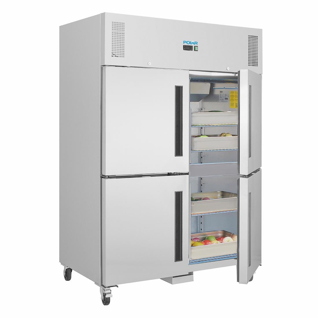 Armoire réfrigérée positive double 2 portillons GN 2/1 Polar Série G CW195