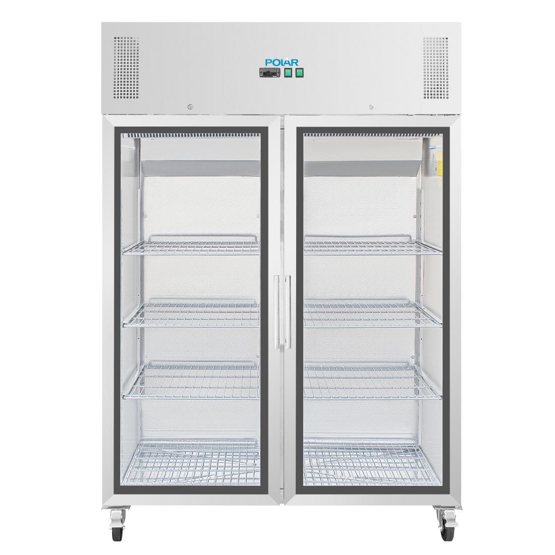 Vitrine réfrigérée positive deux portes GN 2/1 Polar Série G CW198