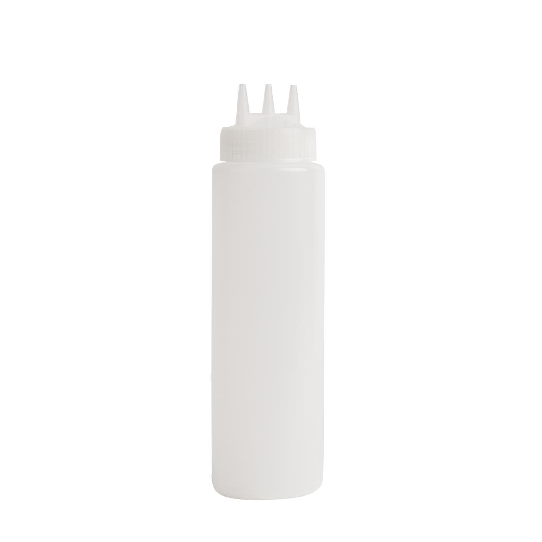 Bouteille souple transparente 3 embouts Vogue 681ml CW725