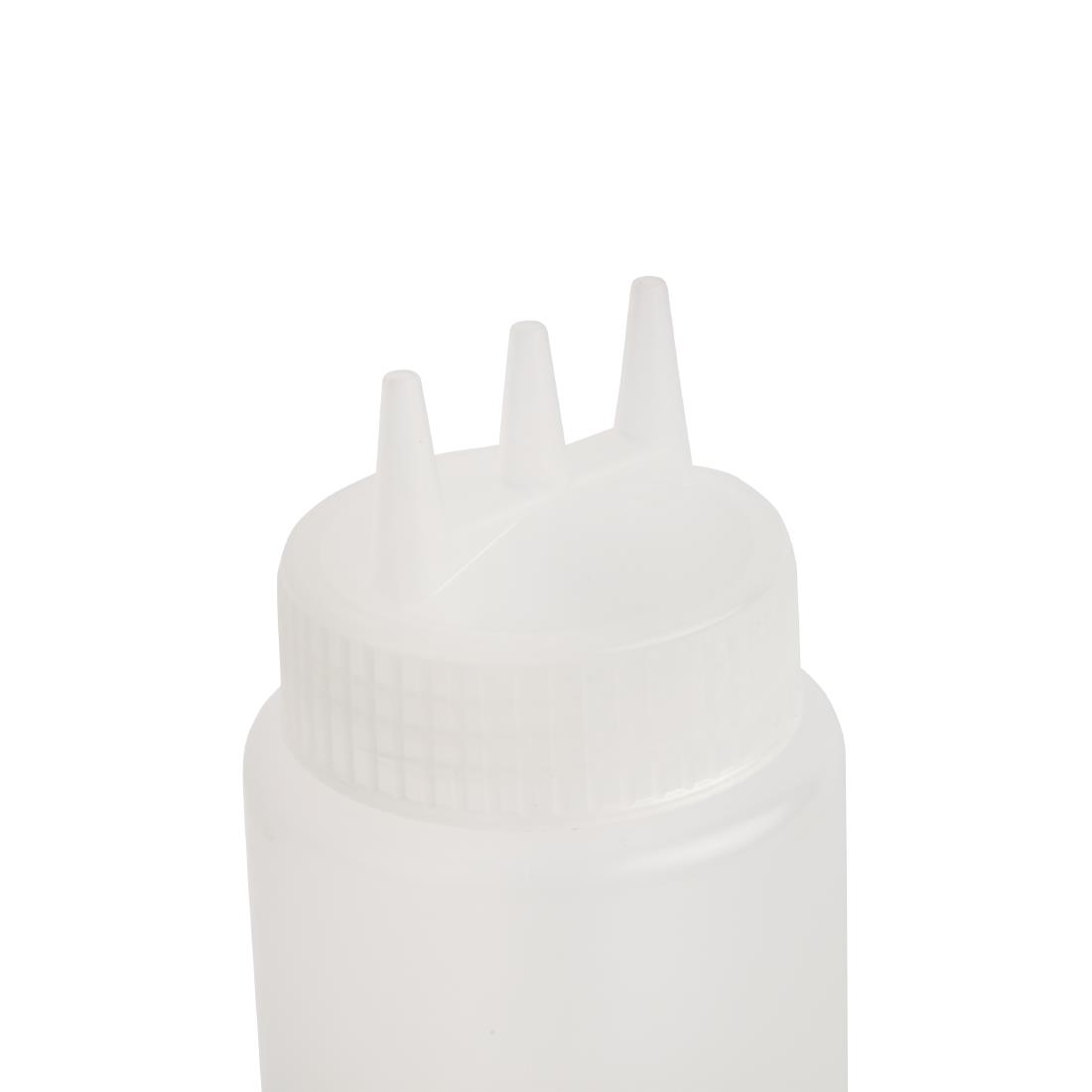 Bouteille souple transparente 3 embouts Vogue 681ml CW725