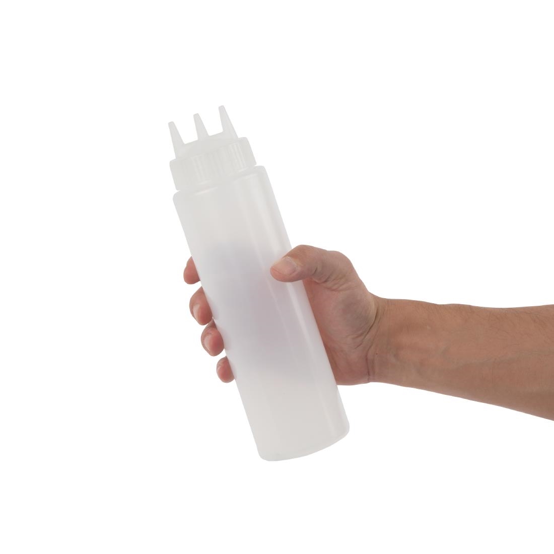 Bouteille souple transparente 3 embouts Vogue 681ml CW725