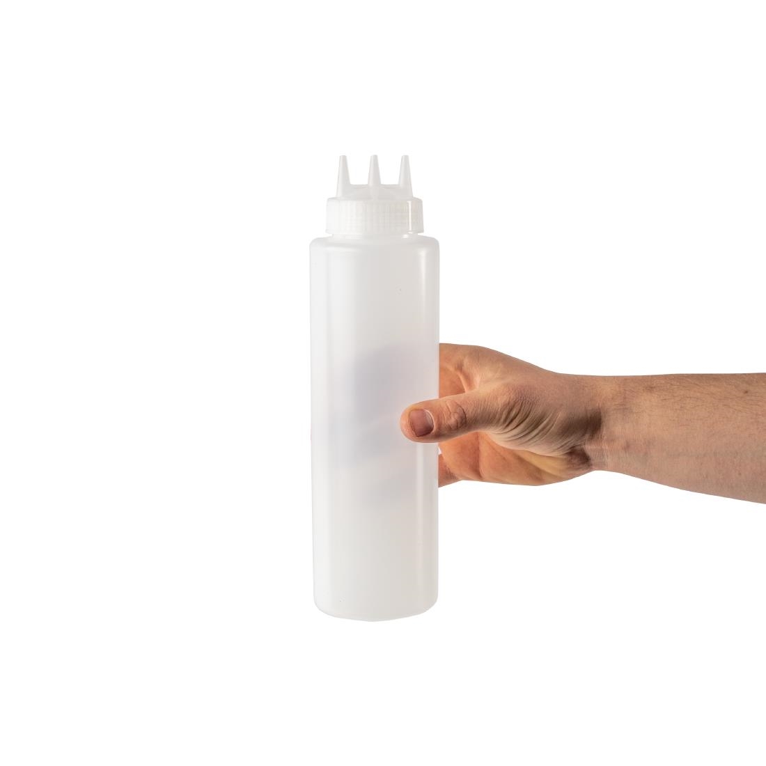 Bouteille souple transparente 3 embouts Vogue 908ml CW726