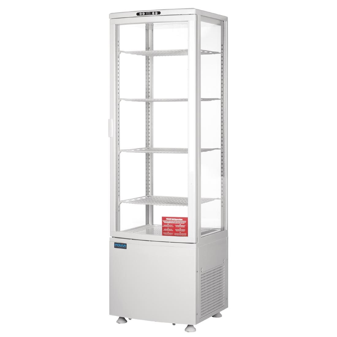 Vitrine réfrigérée porte incurvée économe en énergie Polar série C blanche 235L CX575