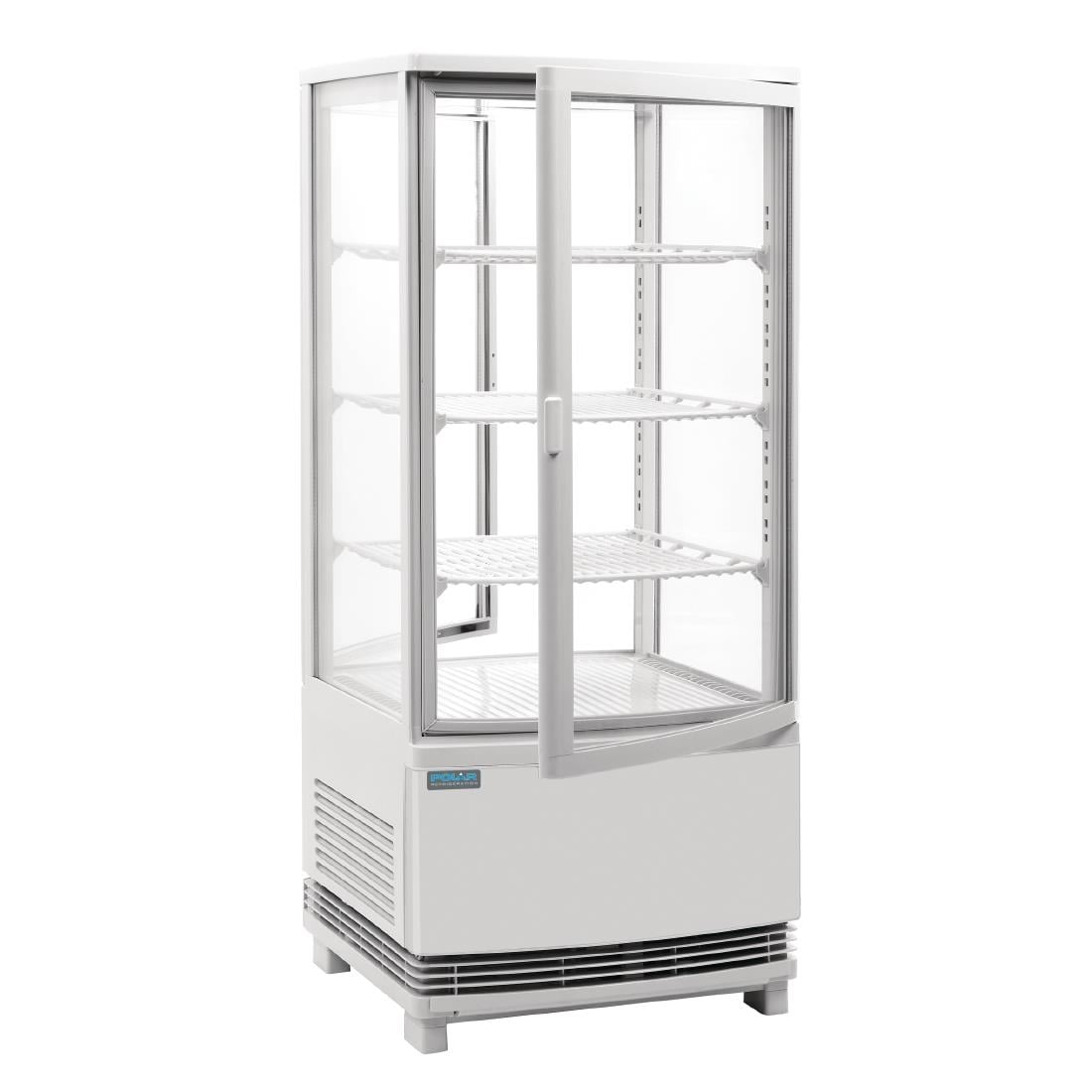 Vitrine réfrigérée porte incurvée économe en énergie Polar série C blanche 86L CX576