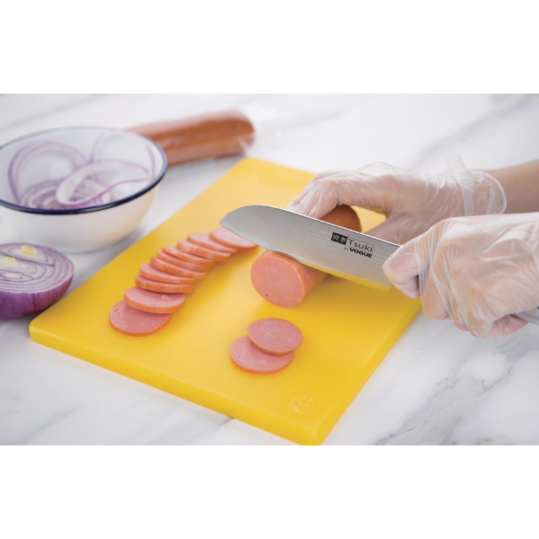 Couteau japonais Santoku Vogue Series 8 Tsuki 143mm DA444