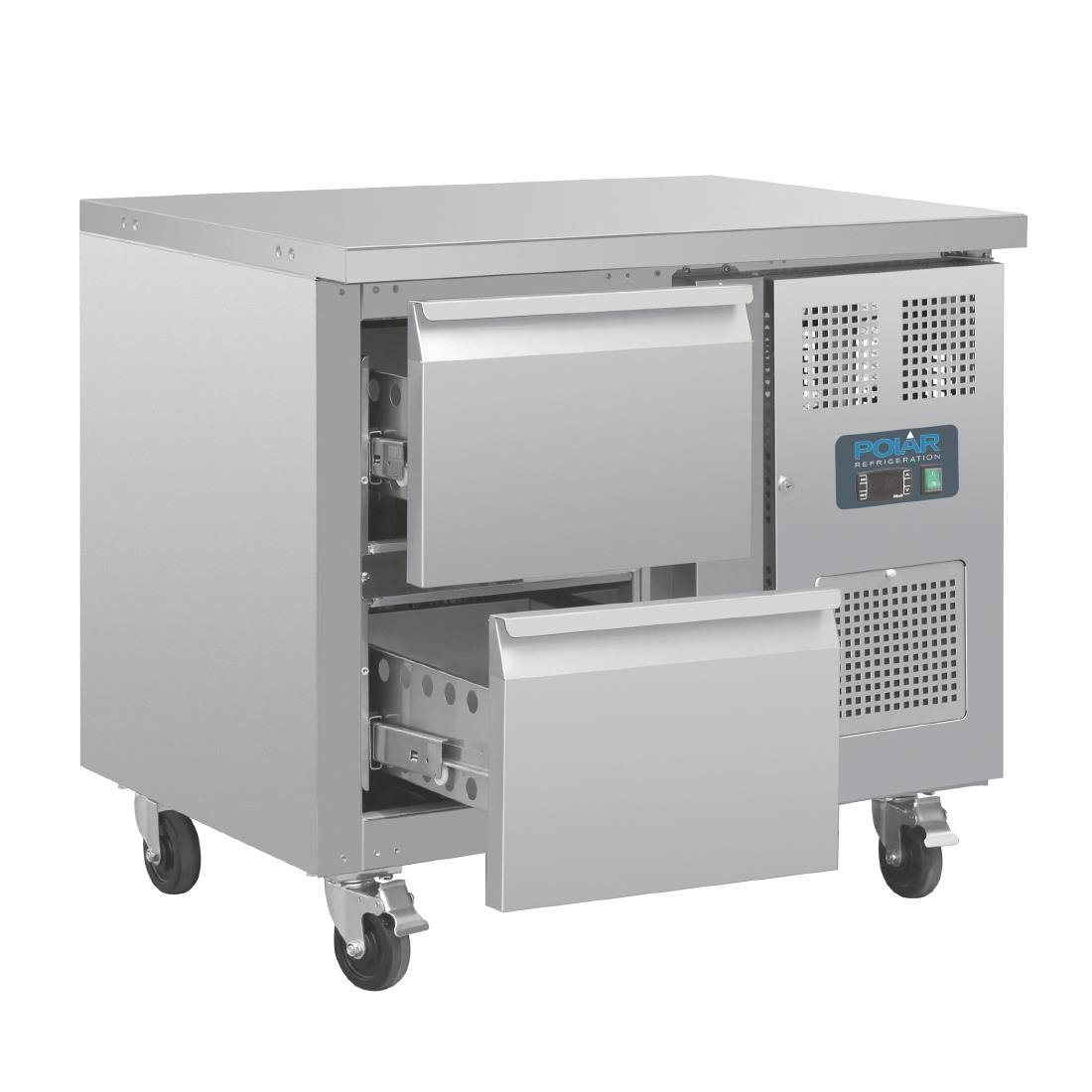 Table réfrigérée GN 1/1 ventilée 2 tiroirs Polar Série U DA546