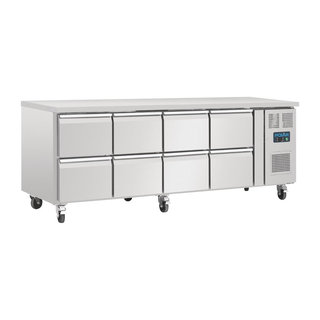 Table réfrigérée GN 1/1 ventilée 8 tiroirs Polar Série U DA549