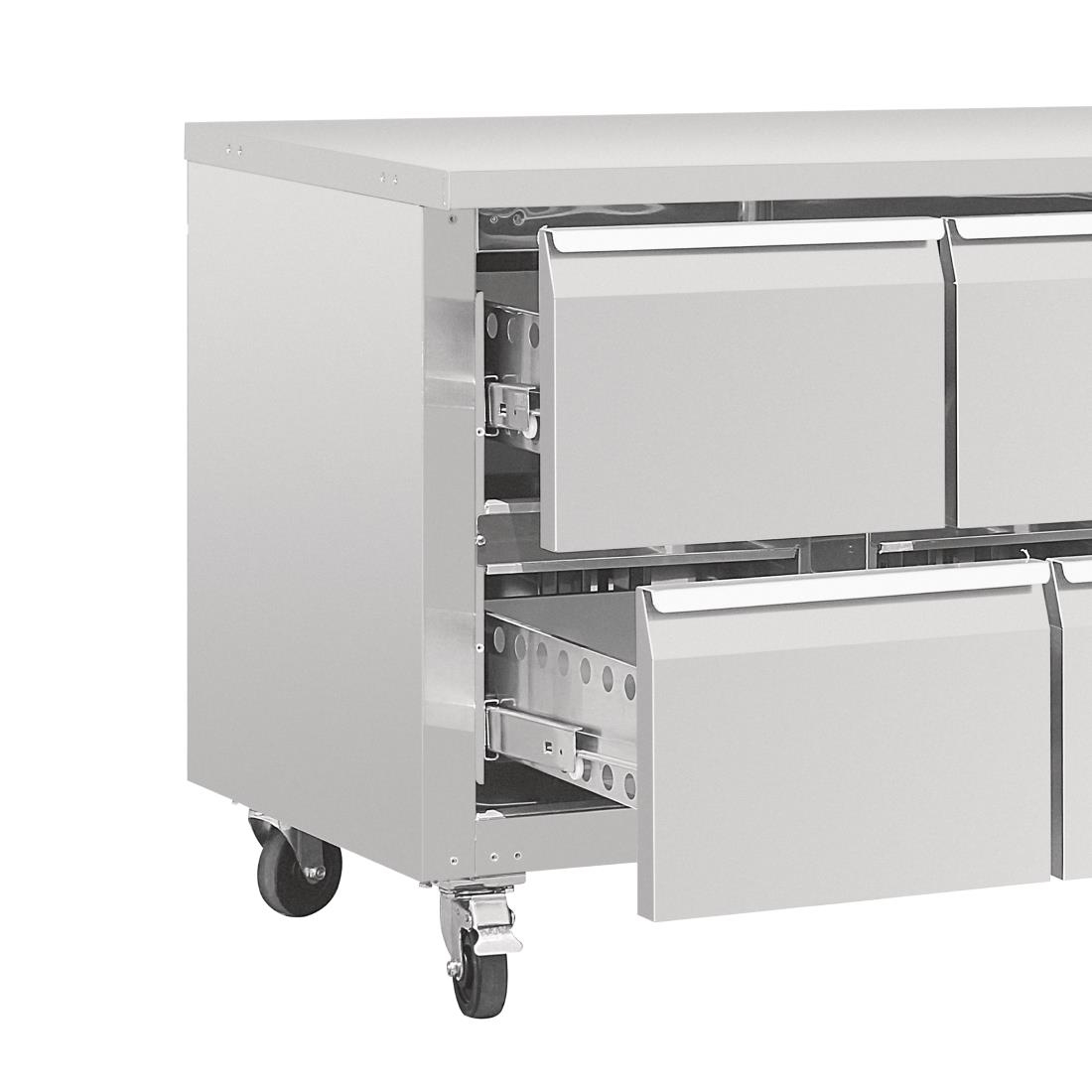 Table réfrigérée GN 1/1 ventilée 8 tiroirs Polar Série U DA549