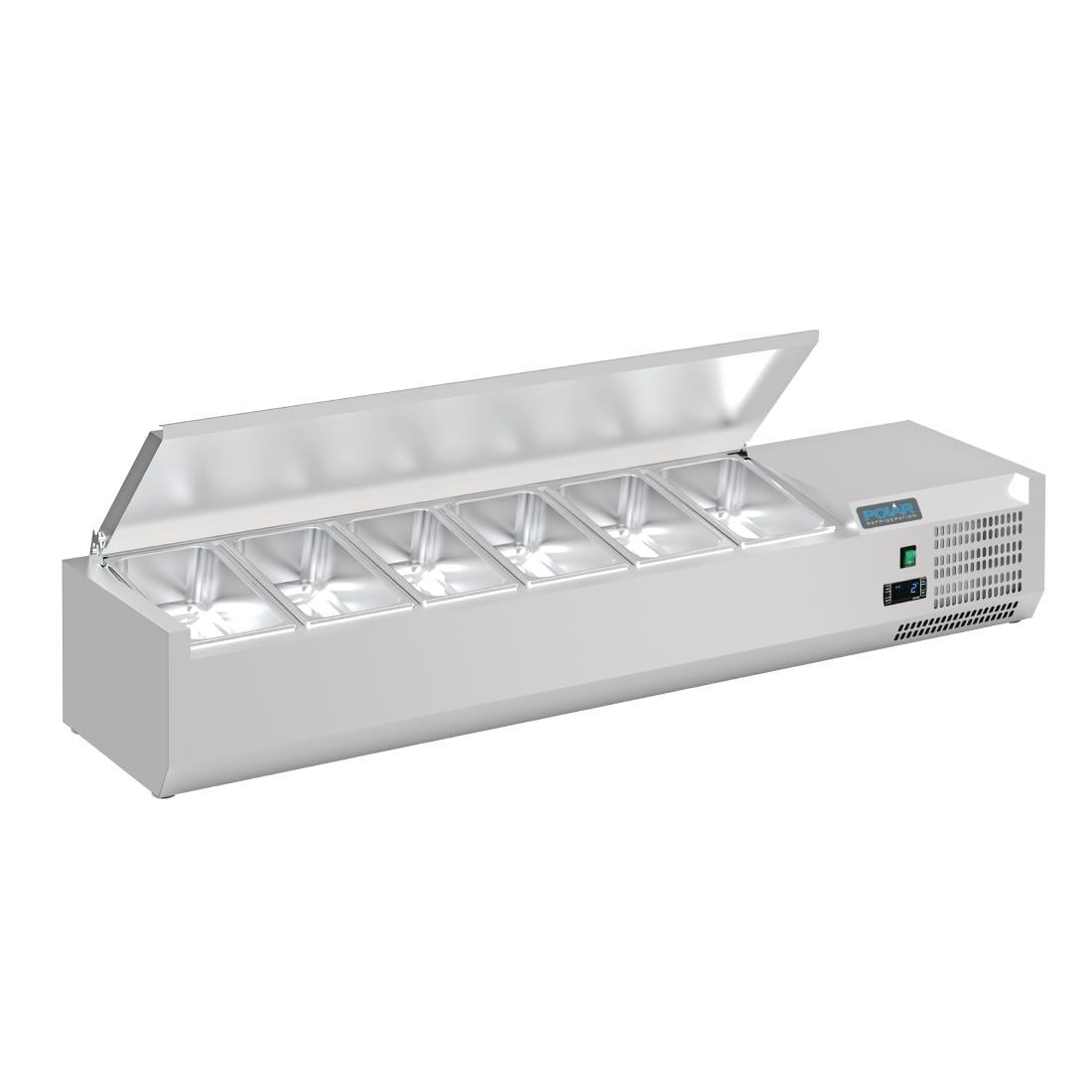 Saladette à poser avec couvercle Polar Série G 6x GN 1/4 DA680