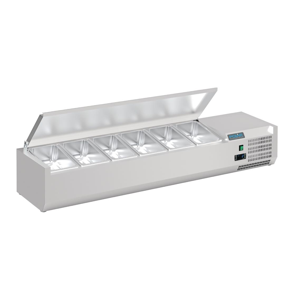 Saladette à poser avec couvercle Polar Série G 6x GN 1/4 DA680