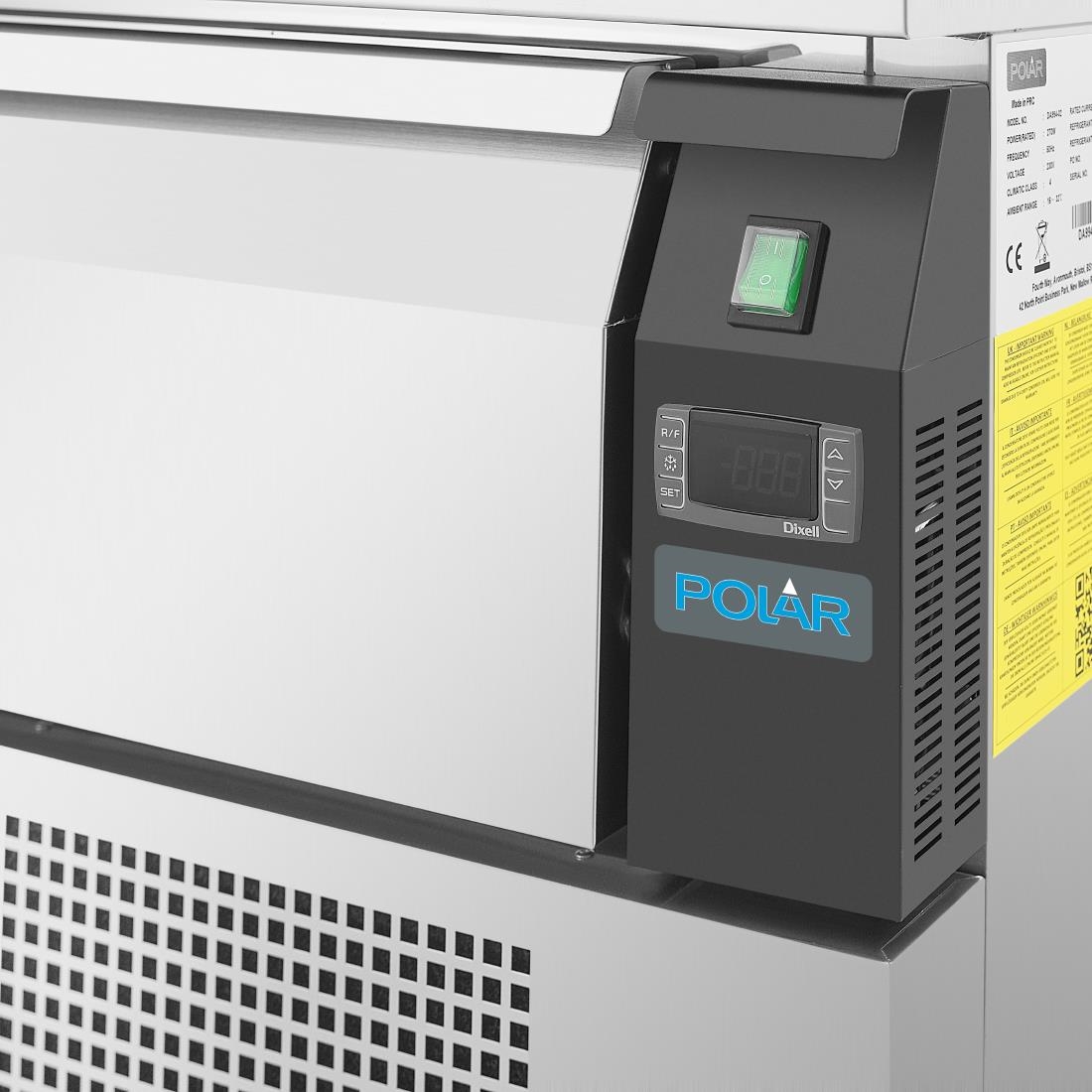 Soubassement double réfrigération 2 tiroirs Polar Série U 4x GN 1/1 DA996