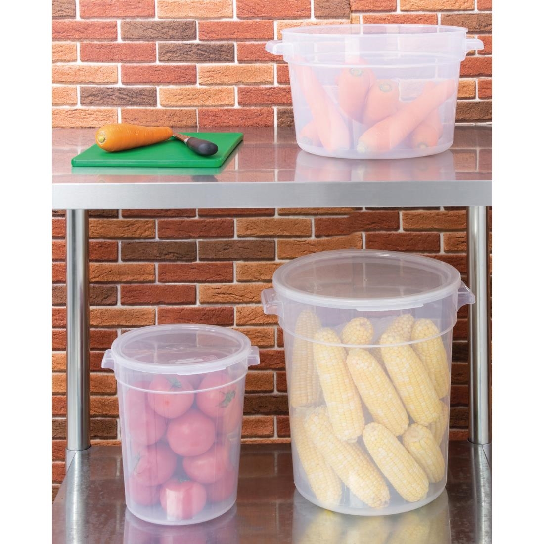 Conteneur alimentaire rond en polypropylène Vogue 10L DJ961