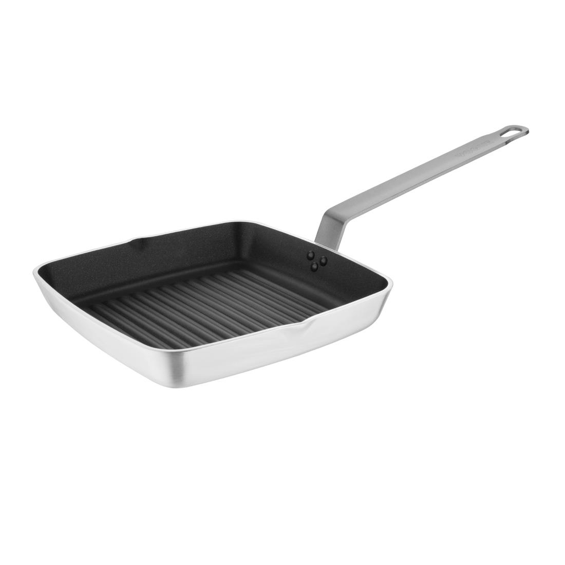 Poêle antiadhésive carrée fond rainuré Vogue 240mm DL942