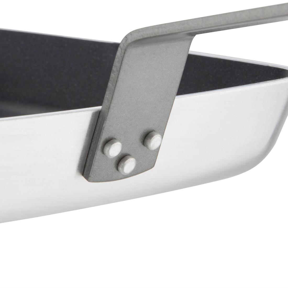 Poêle antiadhésive carrée fond rainuré Vogue 240mm DL942
