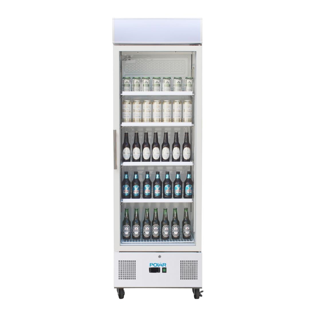 Vitrine réfrigérée positive blanche Polar Série G 336L DM076