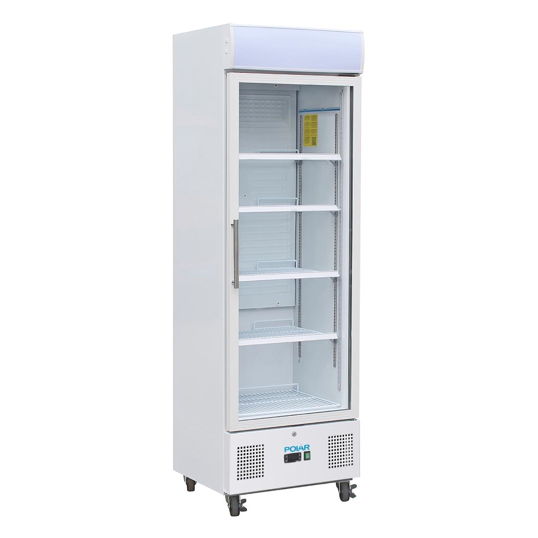 Vitrine réfrigérée positive blanche Polar Série G 336L DM076