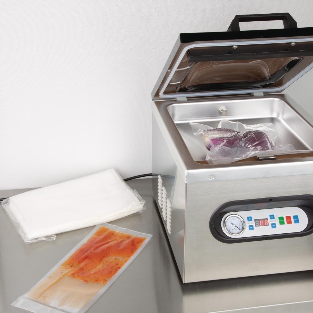 Sacs d emballage sous vide Vogue 200 x 300mm gaufrés (Lot de 50) DM881