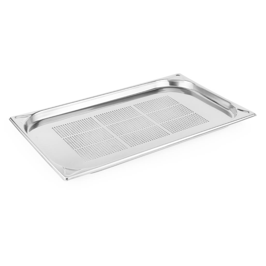 Bac inox perforé robuste Vogue GN 1/1 20mm DM971