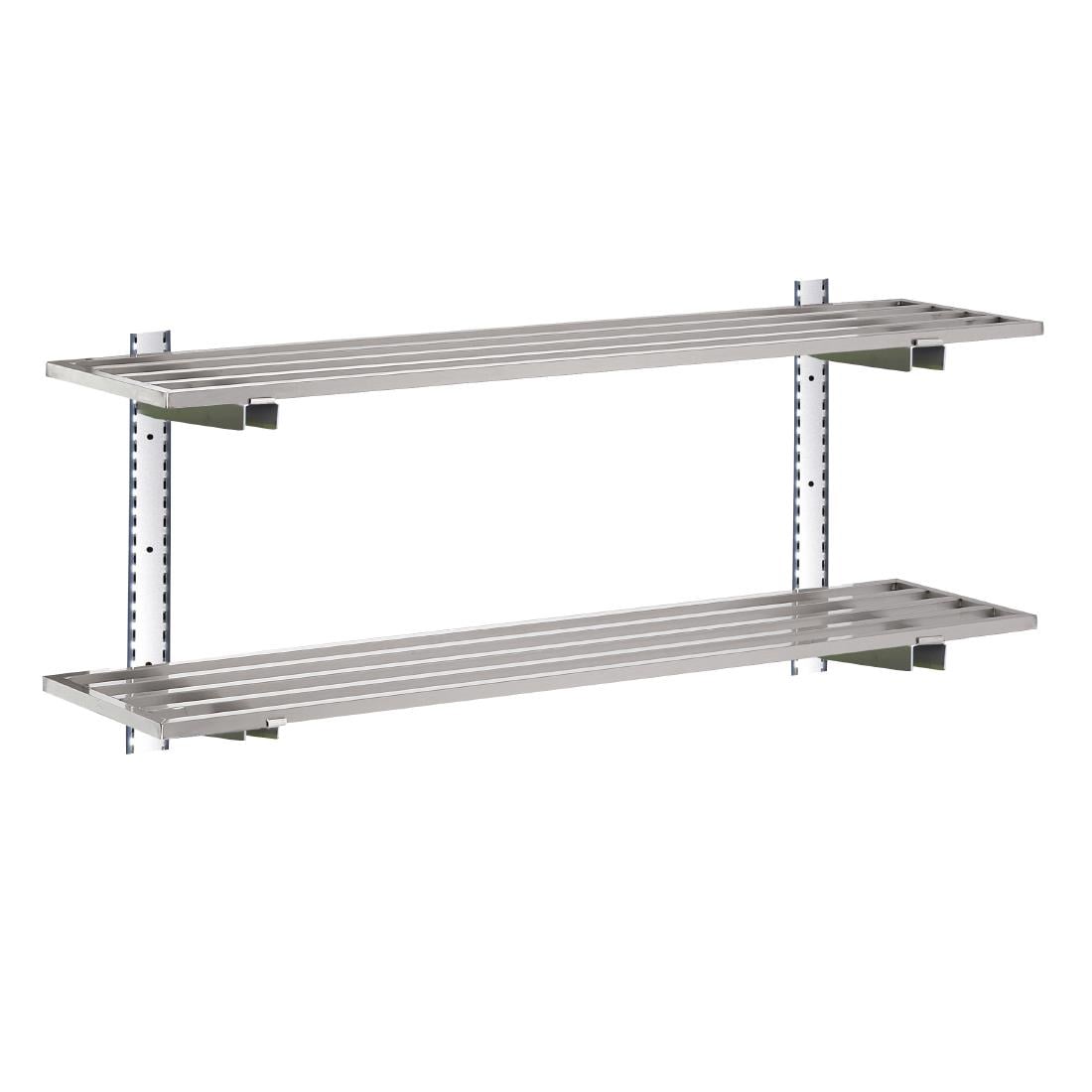 Etagère murale ajourée inox sans support Gastro M RVS sans support 160x40cm DS450