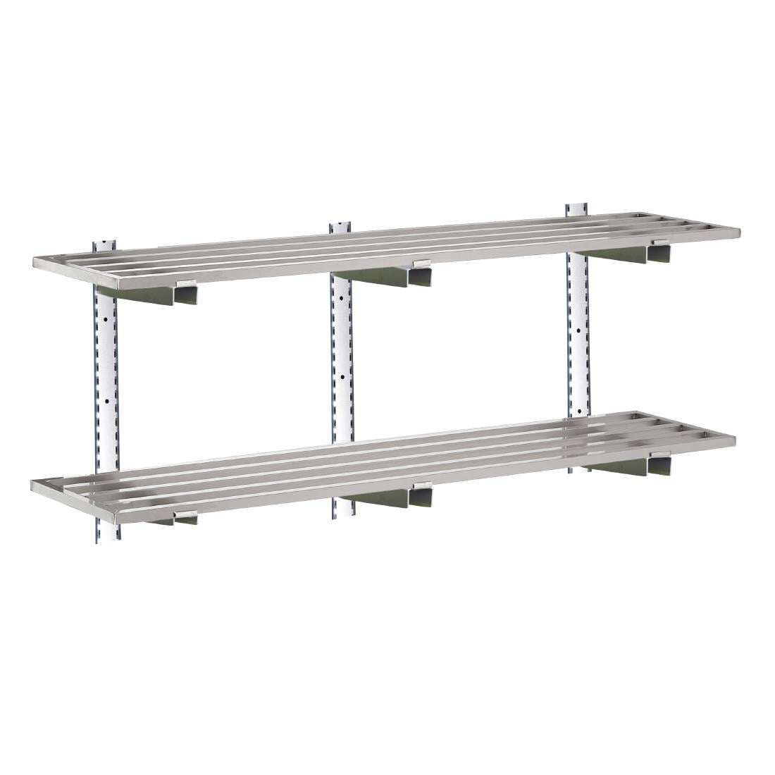 Etagère murale ajourée inox sans support Gastro M RVS sans support 200x40cm DS452