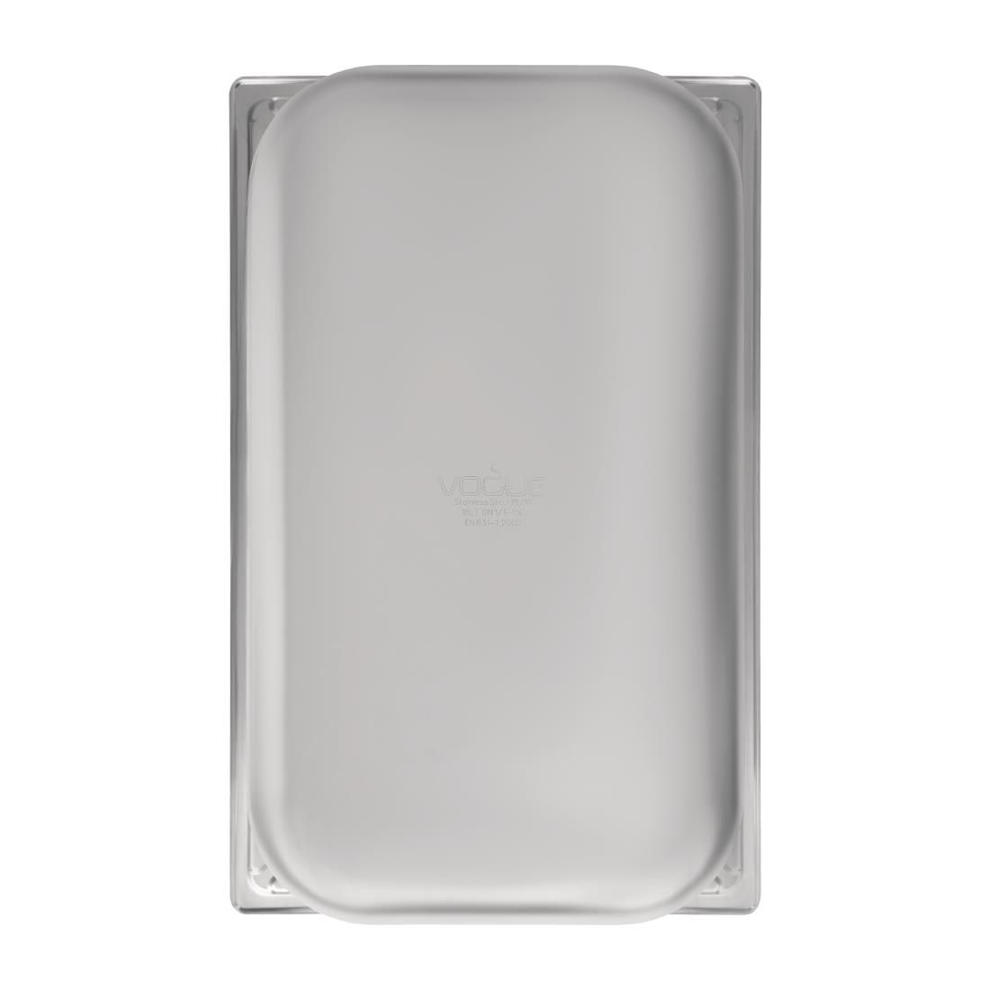 Bac inox 18/10 GN 1/1 professionnel Vogue 150mm DW435