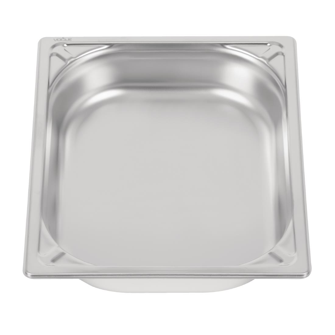 Bac inox 18/10 GN 1/2 professionnel Vogue 65mm DW438