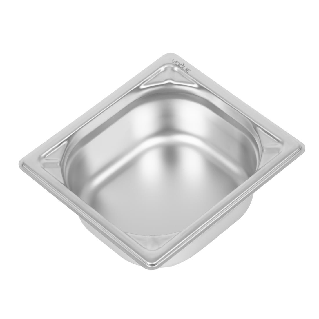 Bac inox 18/10 GN 1/6 professionnel Vogue 65mm DW449