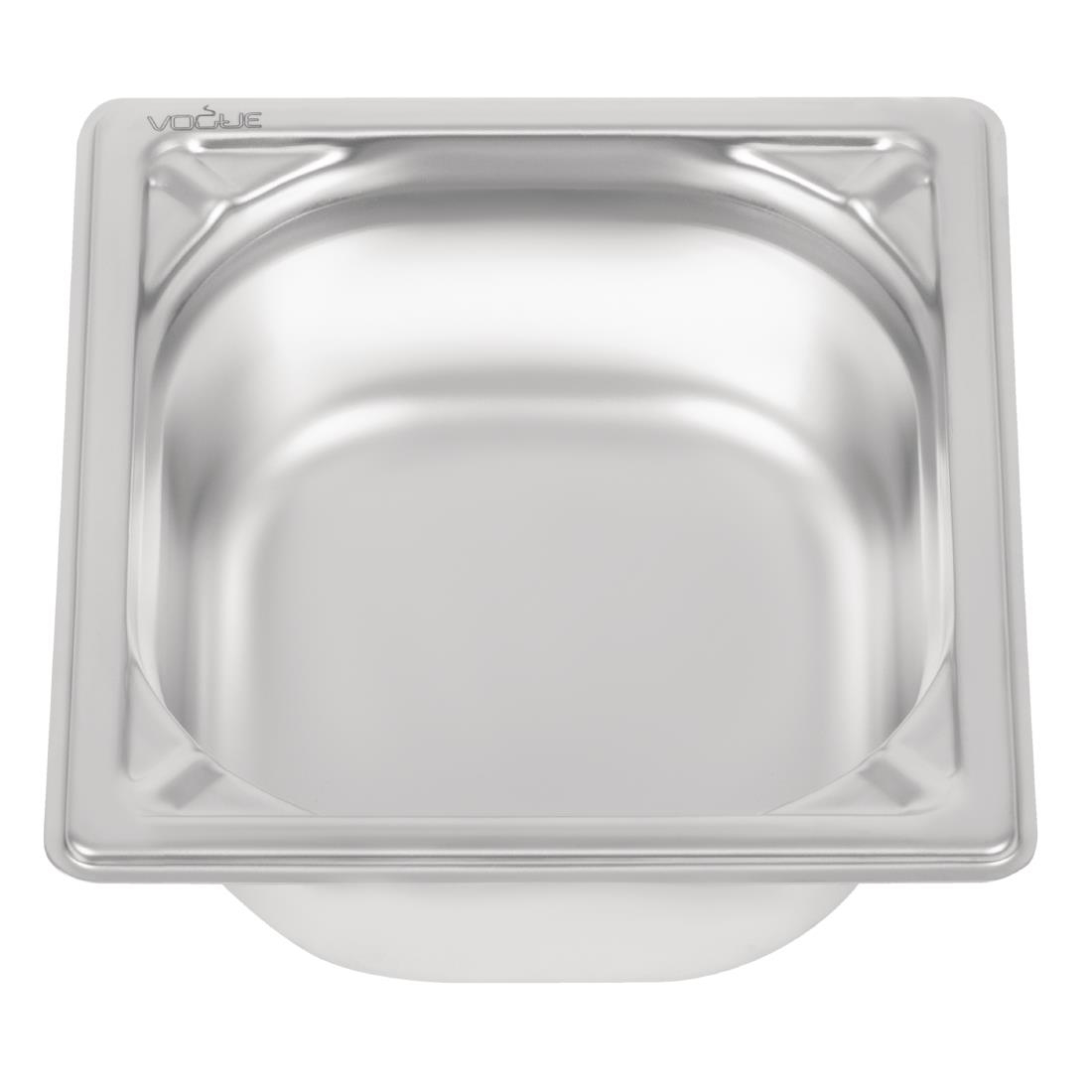 Bac inox 18/10 GN 1/6 professionnel Vogue 65mm DW449