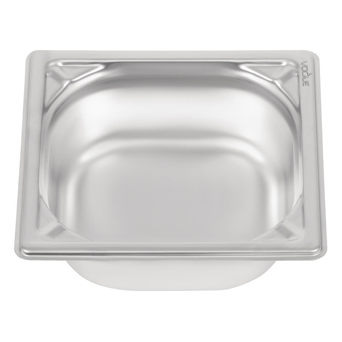 Bac inox 18/10 GN 1/6 professionnel Vogue 65mm DW449