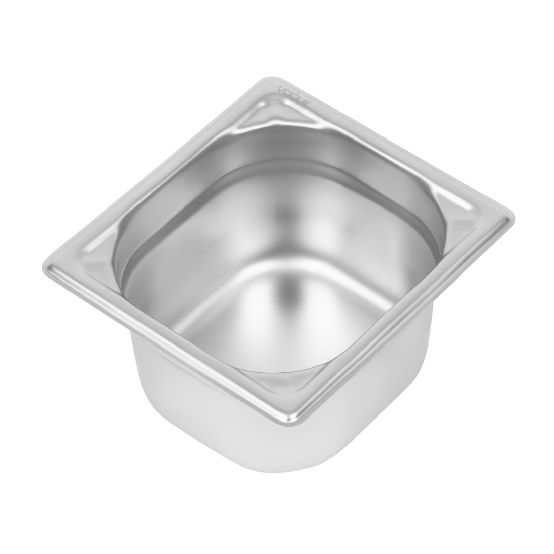 Bac inox 18/10 GN 1/6 professionnel Vogue 100mm DW450