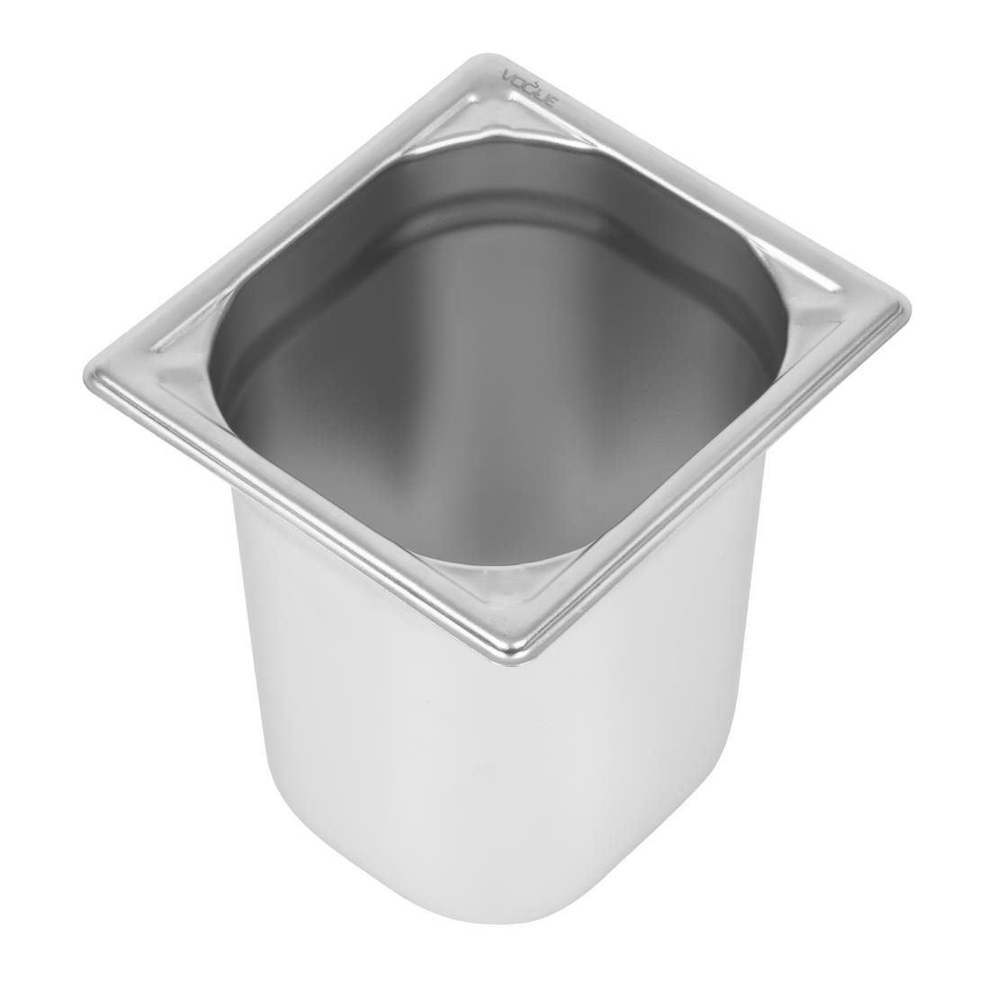 Bac inox 18/10 GN 1/6 professionnel Vogue 200mm DW452