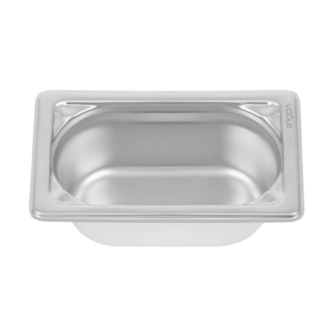 Bac inox 18/10 GN 1/9 professionnel Vogue 65mm DW453