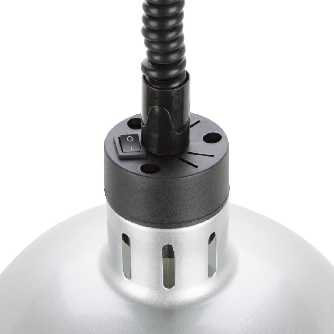 Lampe chauffante dôme rétractable Buffalo finition métal brossé DY461
