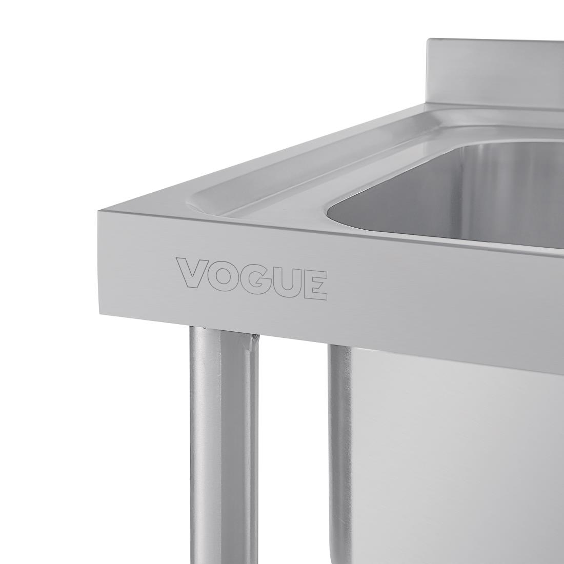 Plonge deux bacs égouttoir à droite Vogue 1500mm DY824