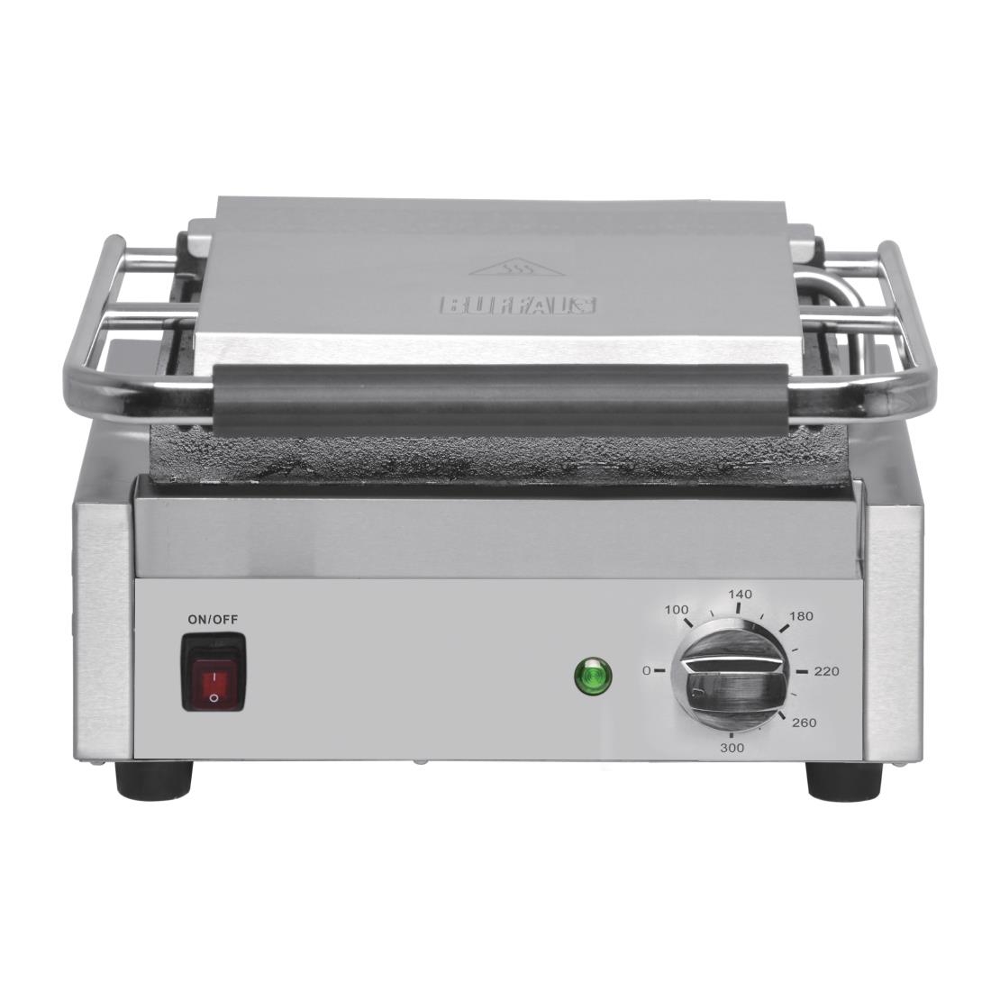 Grand gril de contact simple Bistro Buffalo rainuré/rainuré DY995