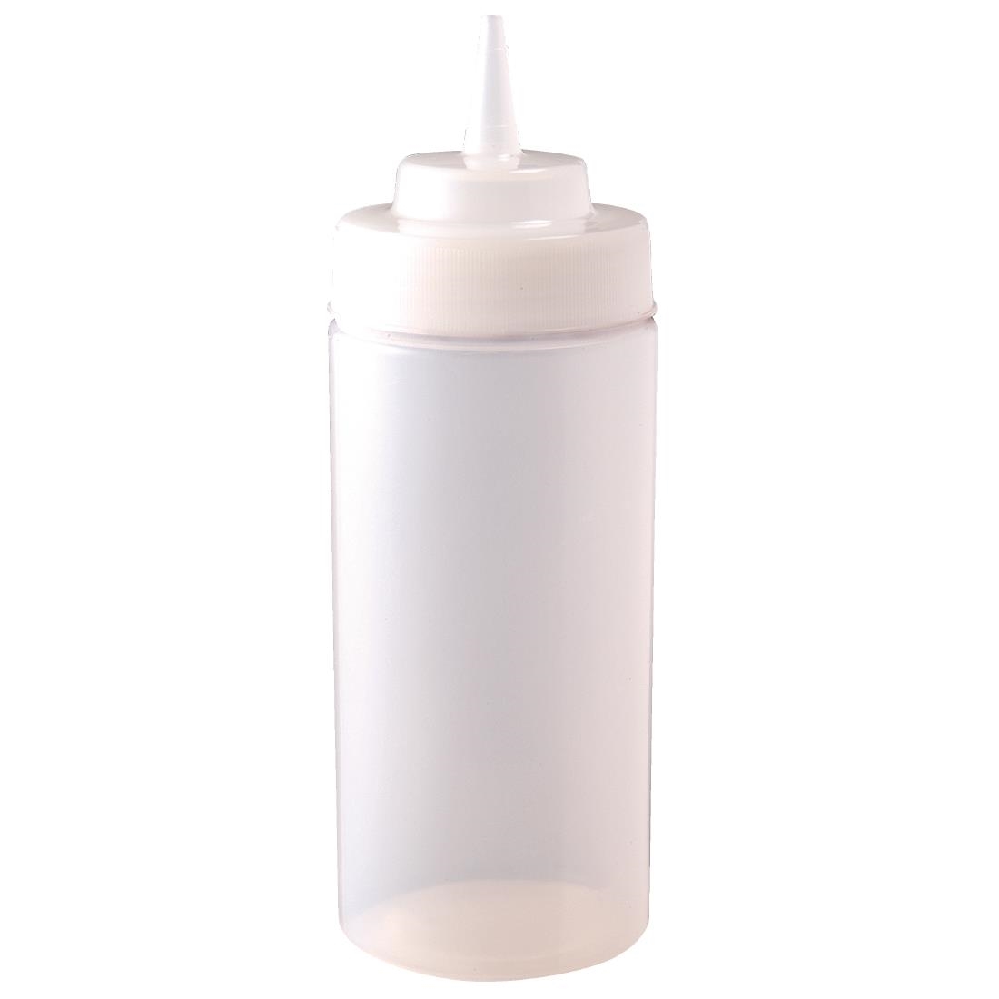 Distributeur de sauce à col large Vogue 454ml transparent E092