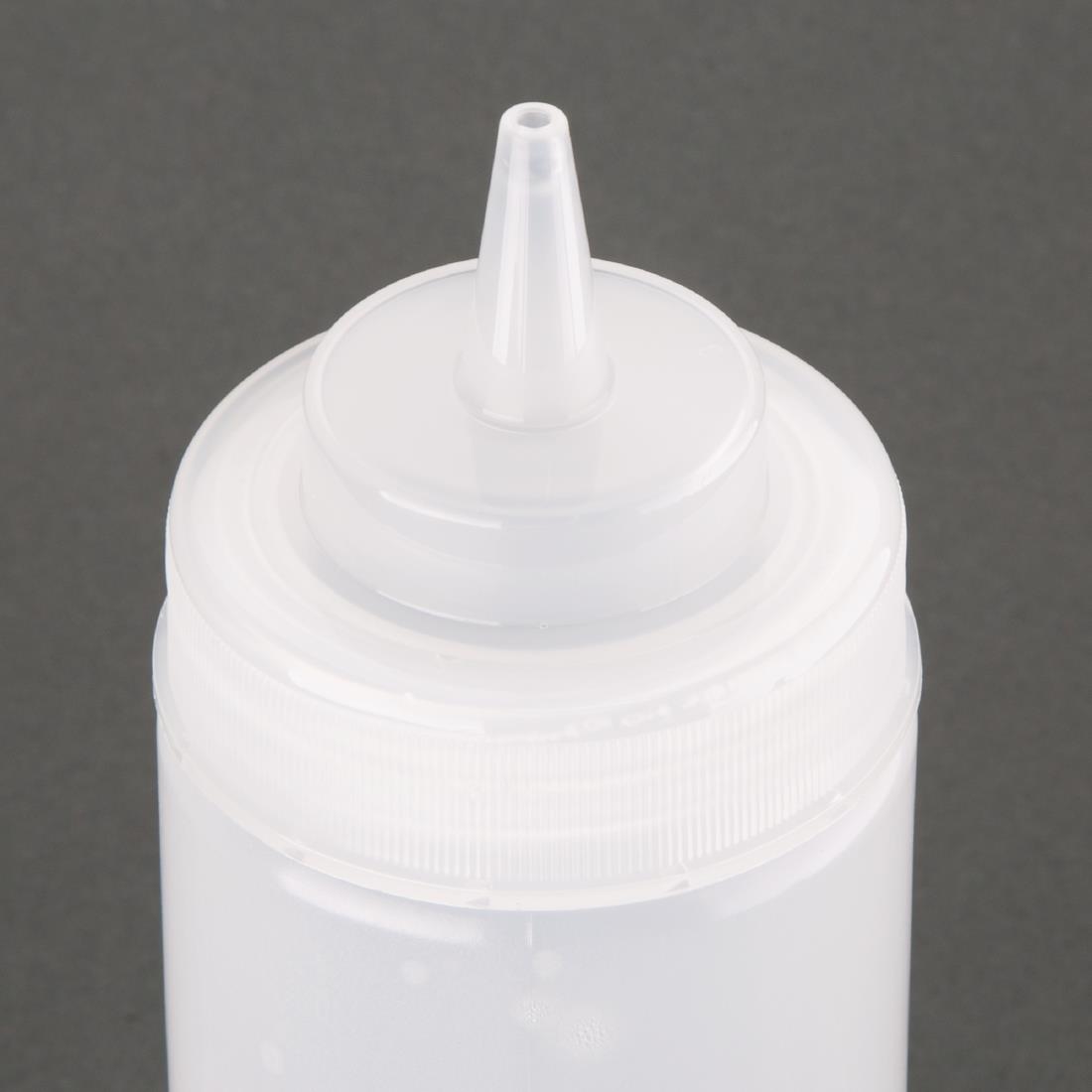 Distributeur de sauce à col large Vogue 454ml transparent E092