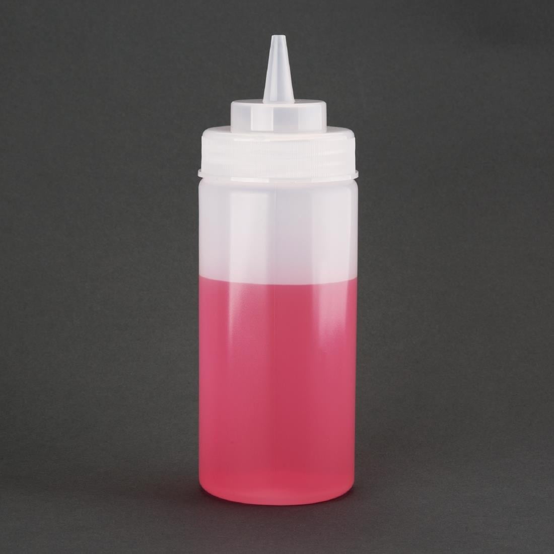 Distributeur de sauce à col large Vogue 454ml transparent E092