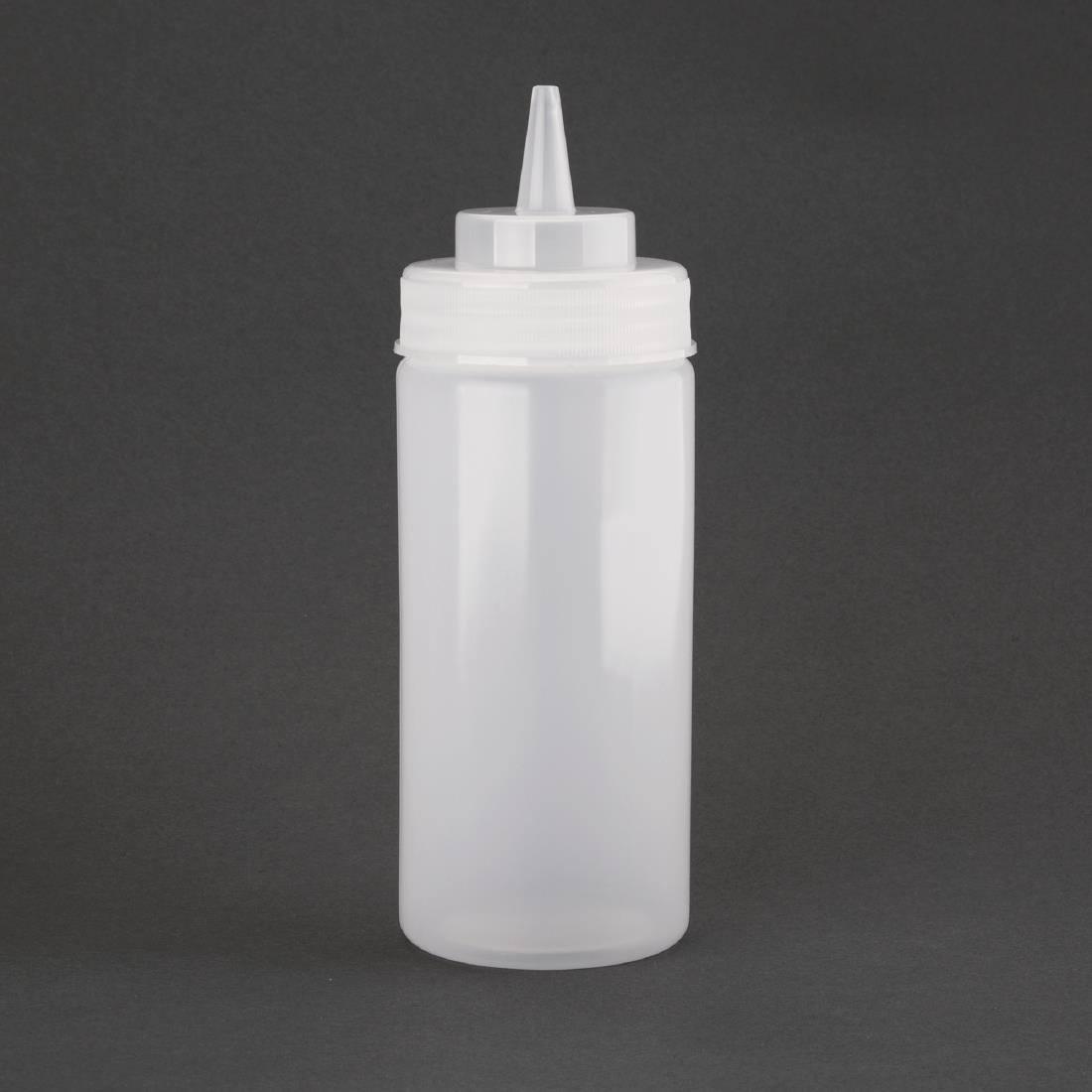 Distributeur de sauce à col large Vogue 454ml transparent E092