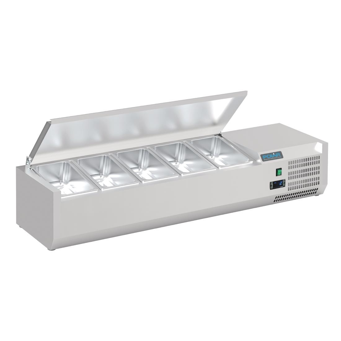 Saladette à poser avec couvercle Polar Série G 5x GN 1/4 FA854