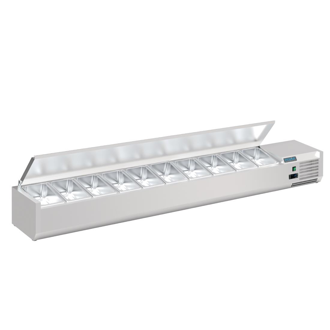Saladette à poser avec couvercle Polar Série G 10x GN 1/4 FA857