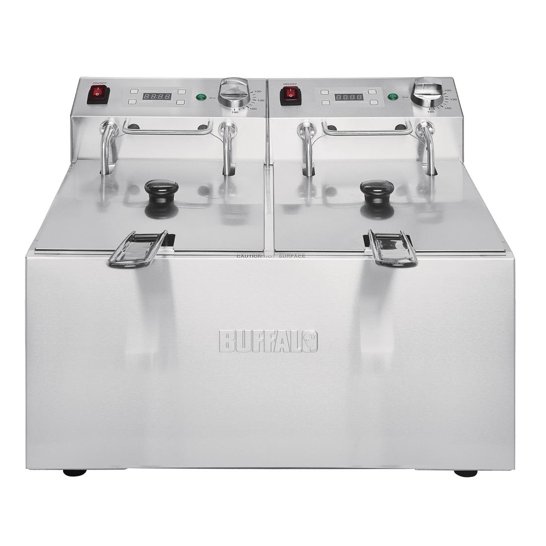 Friteuse double avec minuterie Buffalo - 2x5L 2x2,8kW FC259