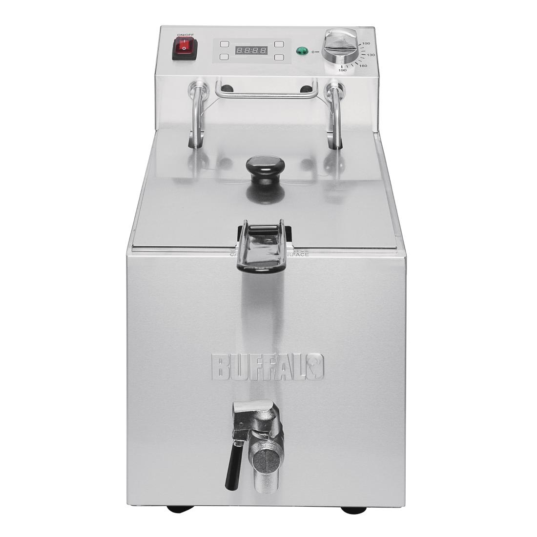 Friteuse simple Buffalo - 1 x 8L 2,9kW avec minuterie FC374
