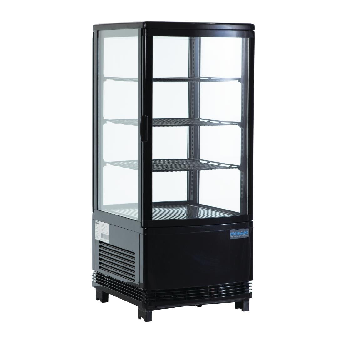 Vitrine réfrigérée positive noire Polar Série C 68L G211