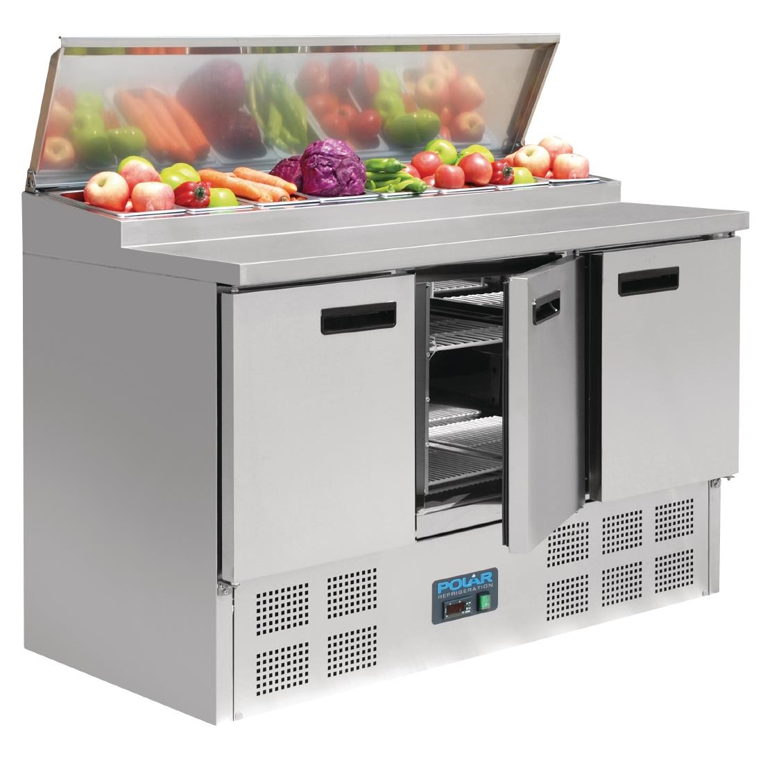 Comptoir de préparation réfrigéré pizzas et salades Polar Série G 390L G605