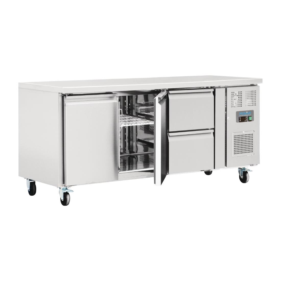 Table réfrigérée 2 portes 2 tiroirs 417L Polar Série U GD874