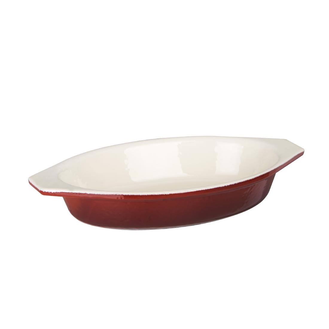Plat à gratin ovale rouge Vogue 650ml GH317